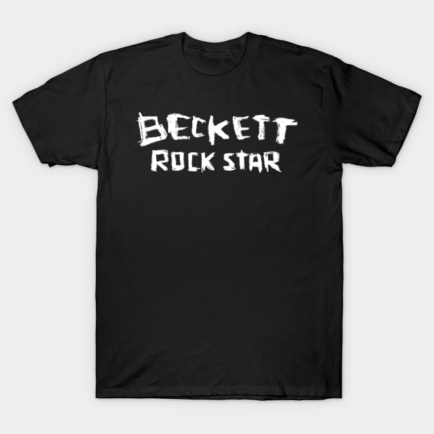 Samuel Beckett, Writer, Rock Star: Beckett T-Shirt by badlydrawnbabe